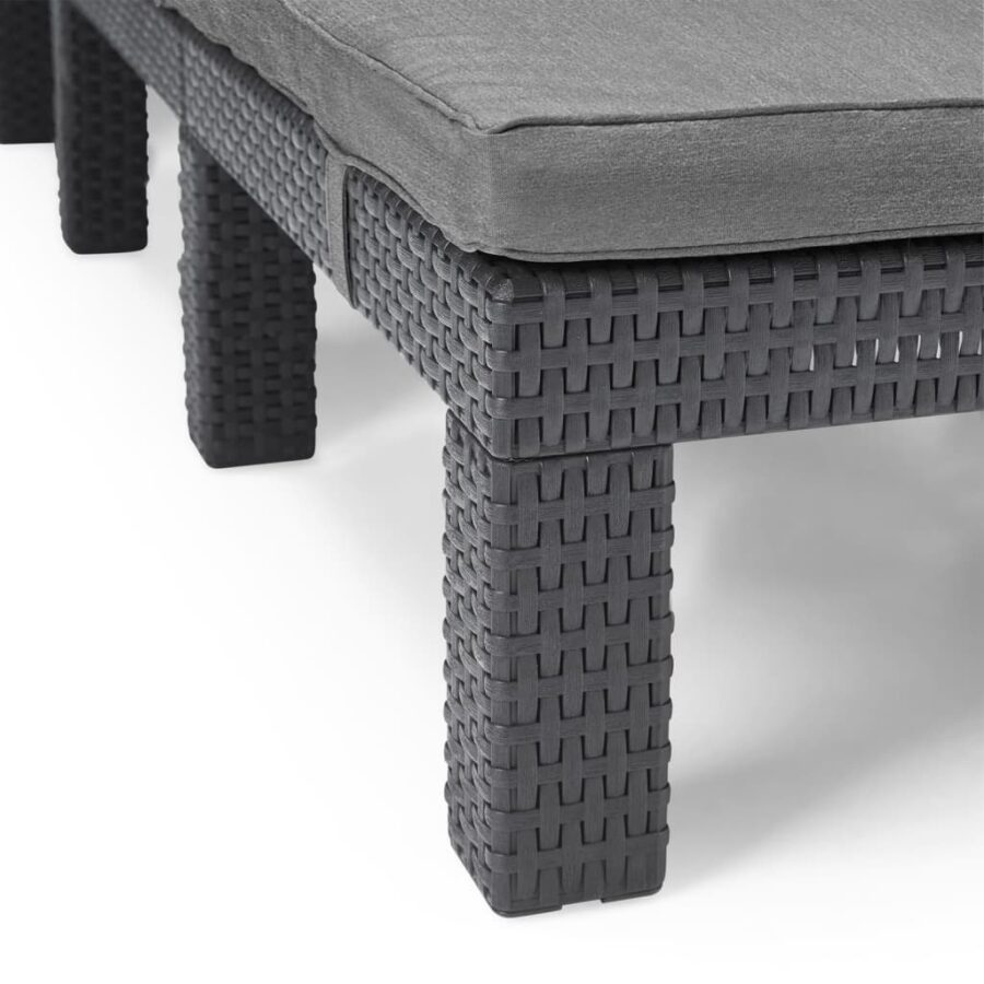 Keter Ligbed met kussen Jaipur grafietkleurig - Afbeelding 6