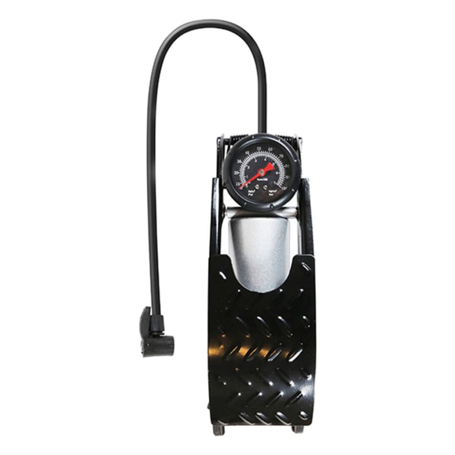 Carpoint voetpomp met manometer 7 bar staal zwart - Afbeelding 2