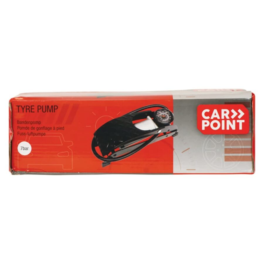 Carpoint voetpomp met manometer 7 bar staal zwart - Afbeelding 3