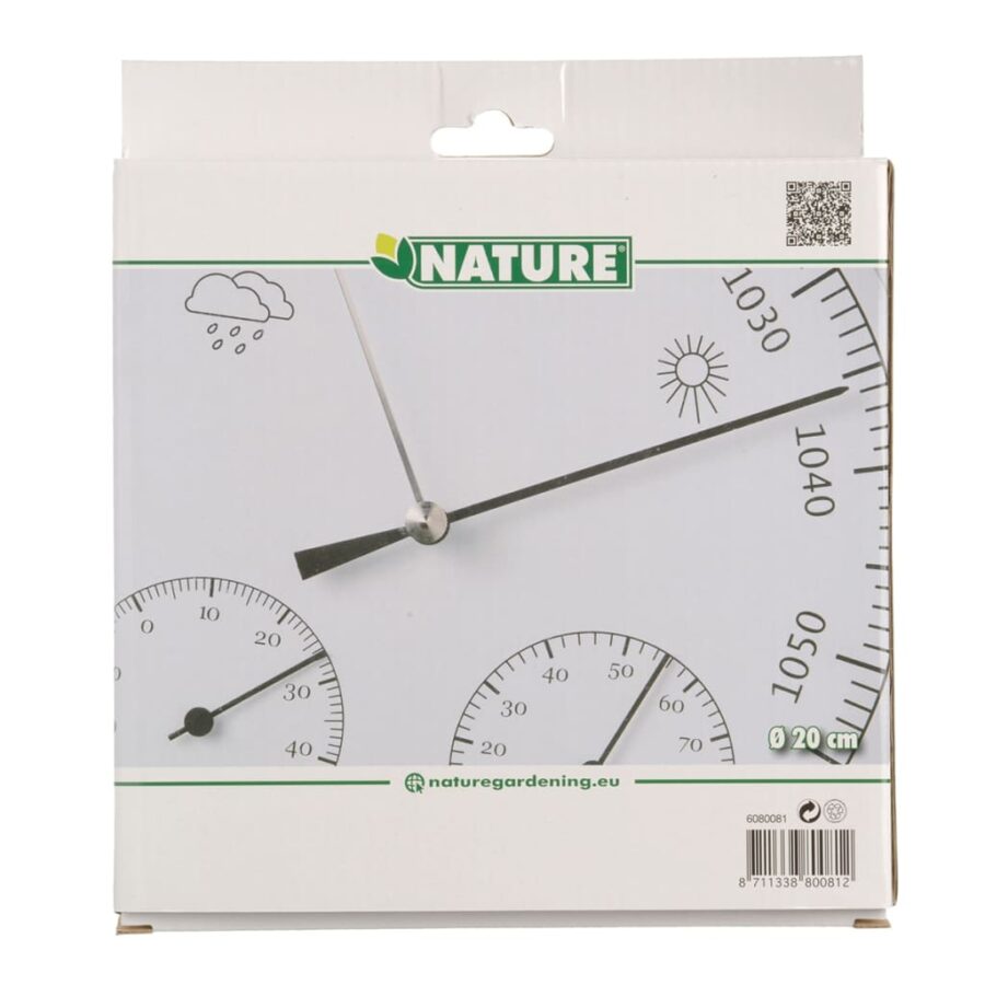 Nature 3-in-1 Barometer met thermometer en hygrometer 20 cm 6080081 - Afbeelding 4