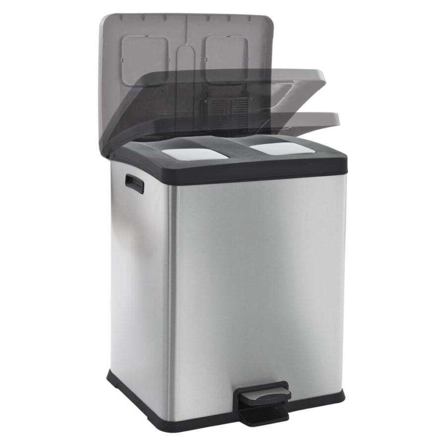 EKO Pedaalemmer Rejoice 2x30 L matzilverkleurig - Afbeelding 3
