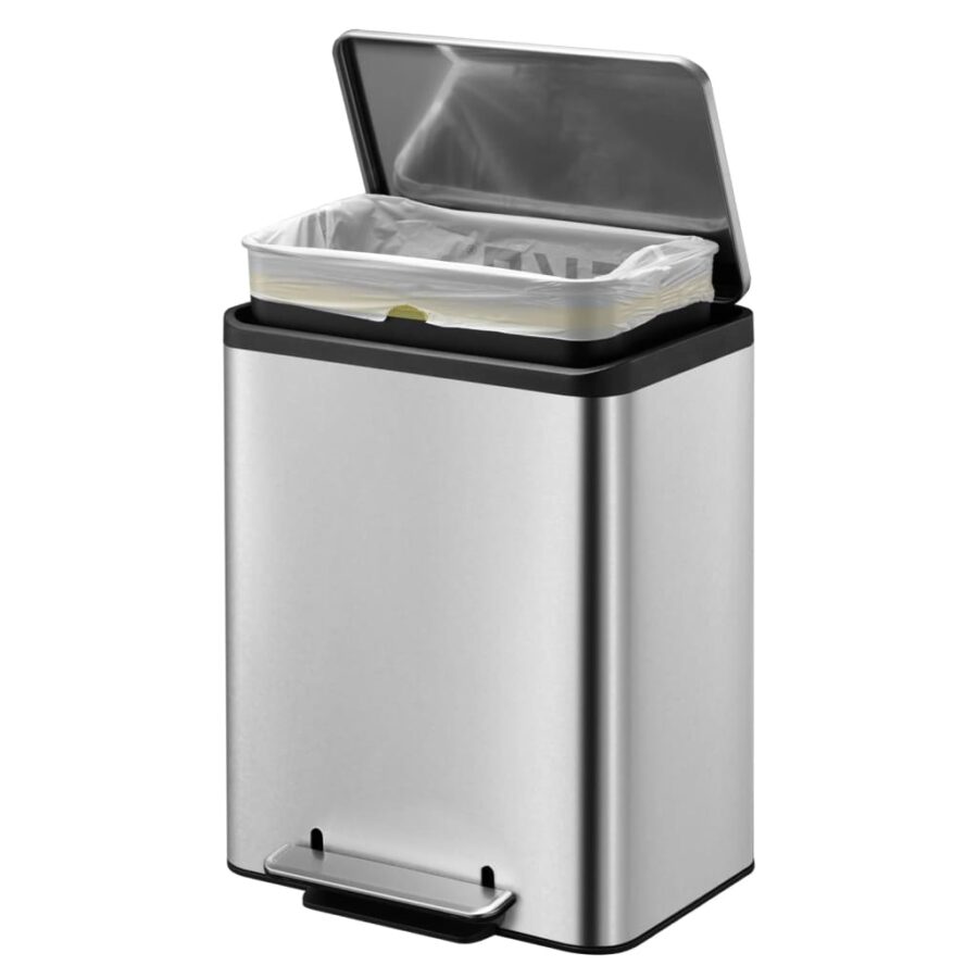 EKO Pedaalemmer EcoCasa 30 L matzilverkleurig - Afbeelding 3