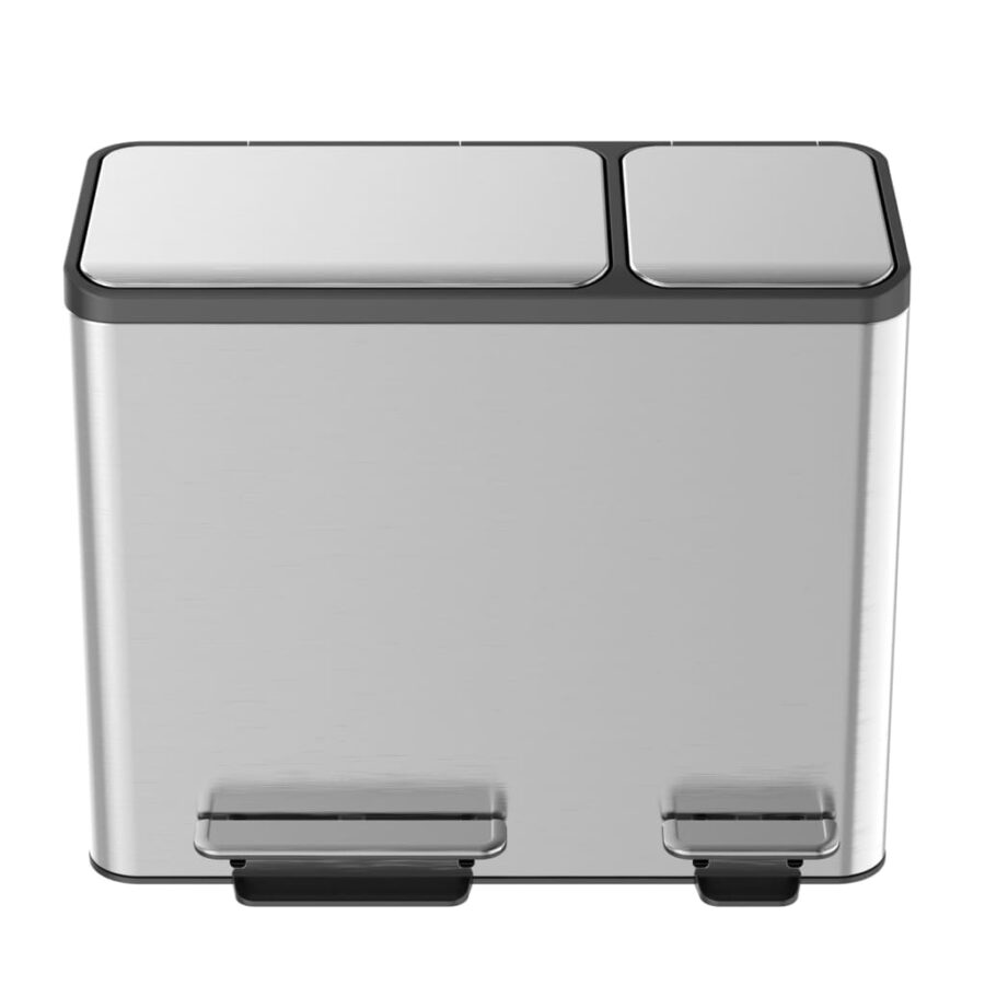 EKO Pedaalemmer EcoCasa 30+15 L matzilverkleurig - Afbeelding 7