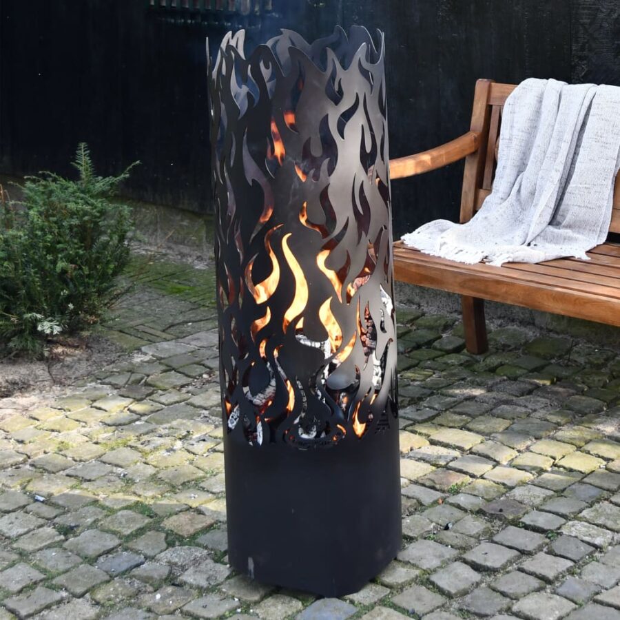 Esschert Design Vuurton Flames koolstofstaal zwart FF408 - Afbeelding 8