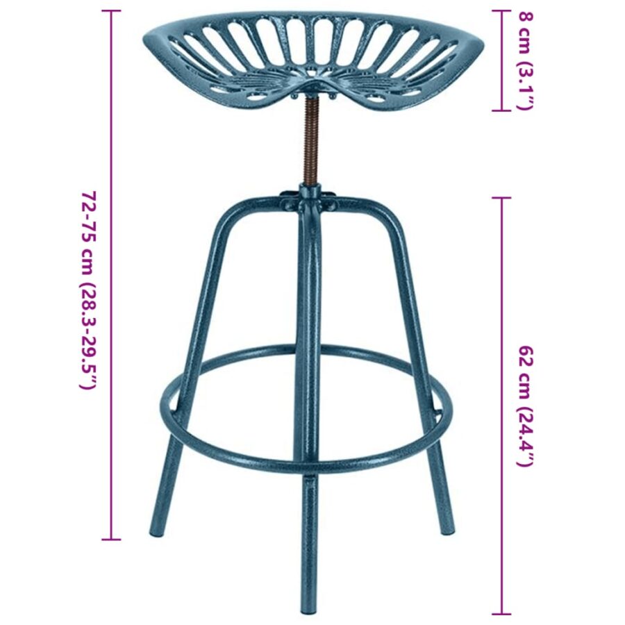Esschert Design Barstoel Tractor blauw - Afbeelding 3