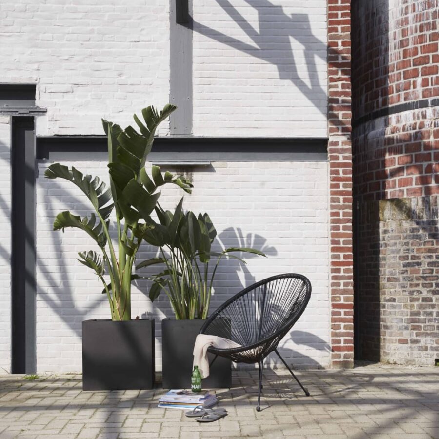 Capi Plantenbak Urban Smooth vierkant 40x40x40 cm zwart KBL903 - Afbeelding 8