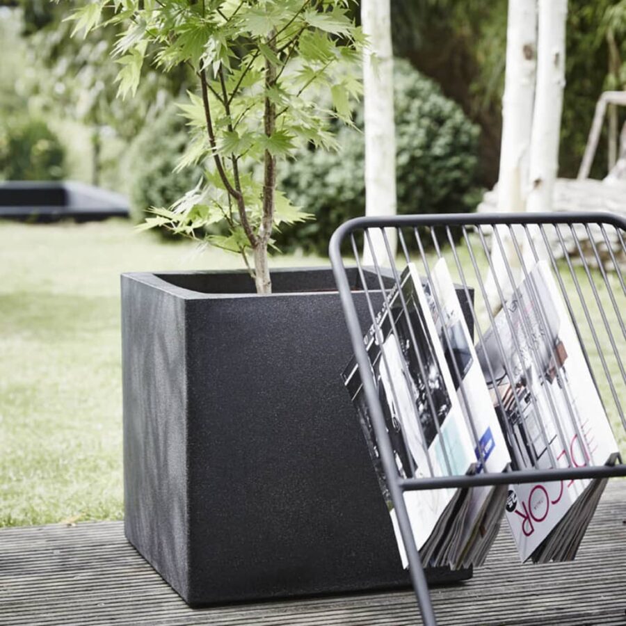 Capi Plantenbak Urban Smooth vierkant 50x50x50 cm zwart KBL904 - Afbeelding 4
