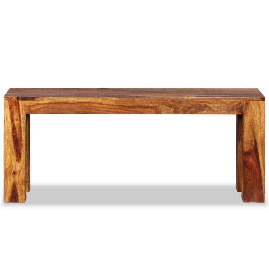 Bankje 110x35x45 cm massief sheeshamhout - Afbeelding 6