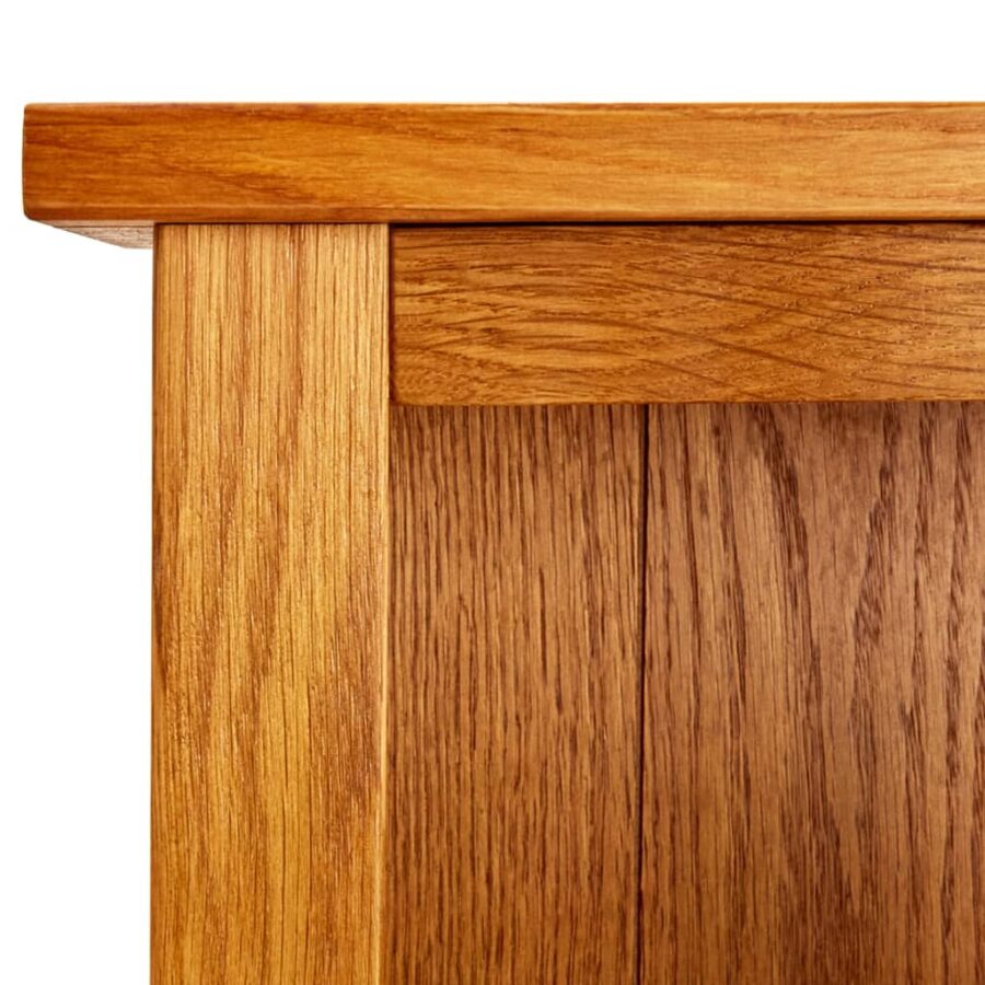 Boekenkast met 3 schappen 70x22,5x82 cm massief eikenhout - Afbeelding 4