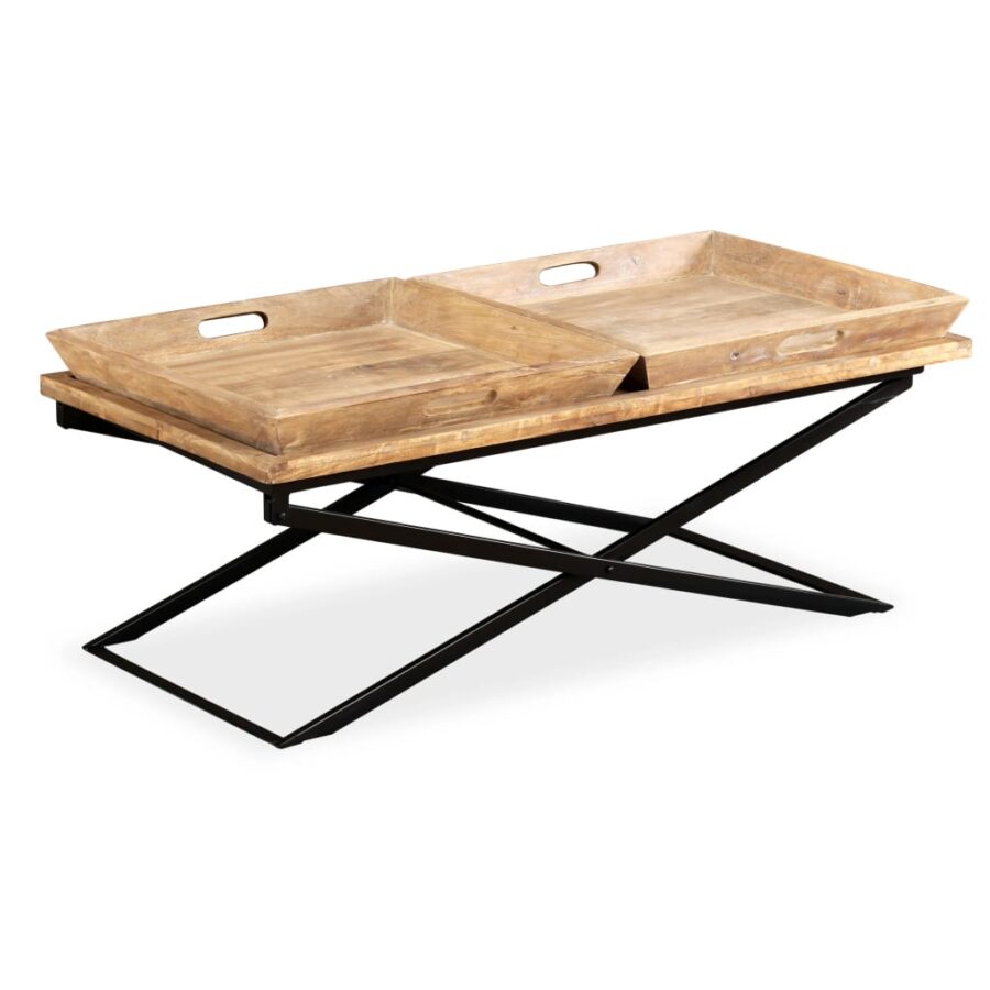 Salontafel 110x55x42 cm massief mangohout - Afbeelding 2