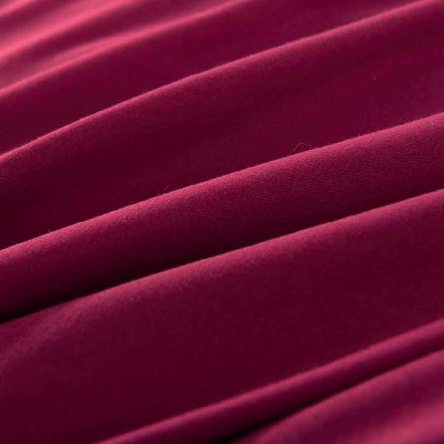 Dekbedovertrekset 155x220/80x80 cm bordeauxrood - Afbeelding 2
