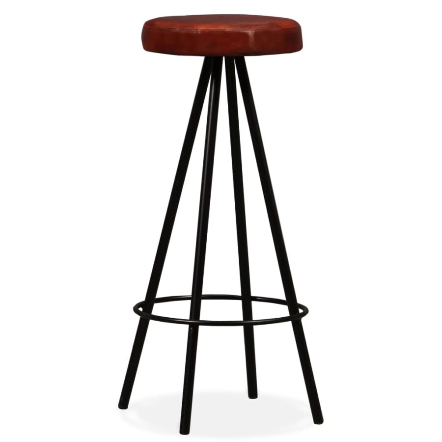 Barset massief gerecycled hout en echt leer 3-delig - Afbeelding 9