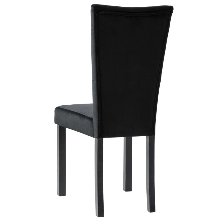 Eetkamerstoelen 2 st fluweel zwart - Afbeelding 6