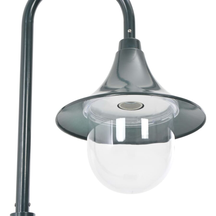 Paalverlichting tuin E27 120 cm aluminium donkergroen - Afbeelding 4