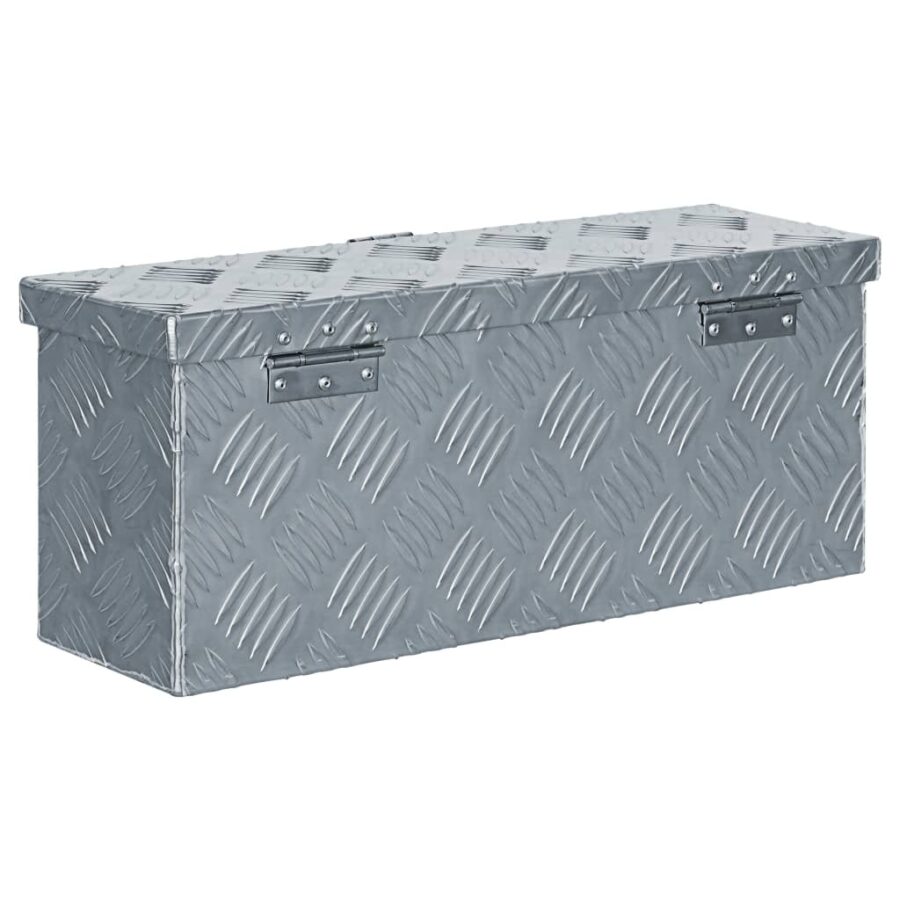 Aluminium kist 48,5x14x20 cm zilverkleurig - Afbeelding 3