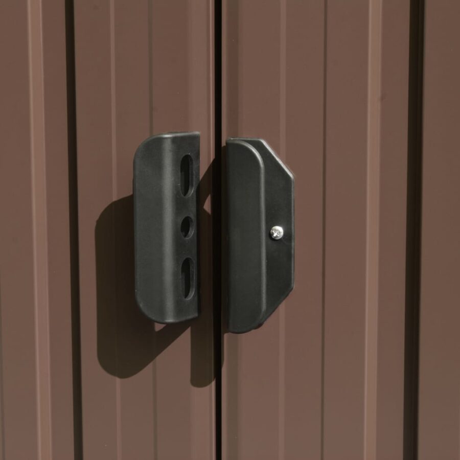 Tuinschuur 257x580x181 cm metaal bruin - Afbeelding 7