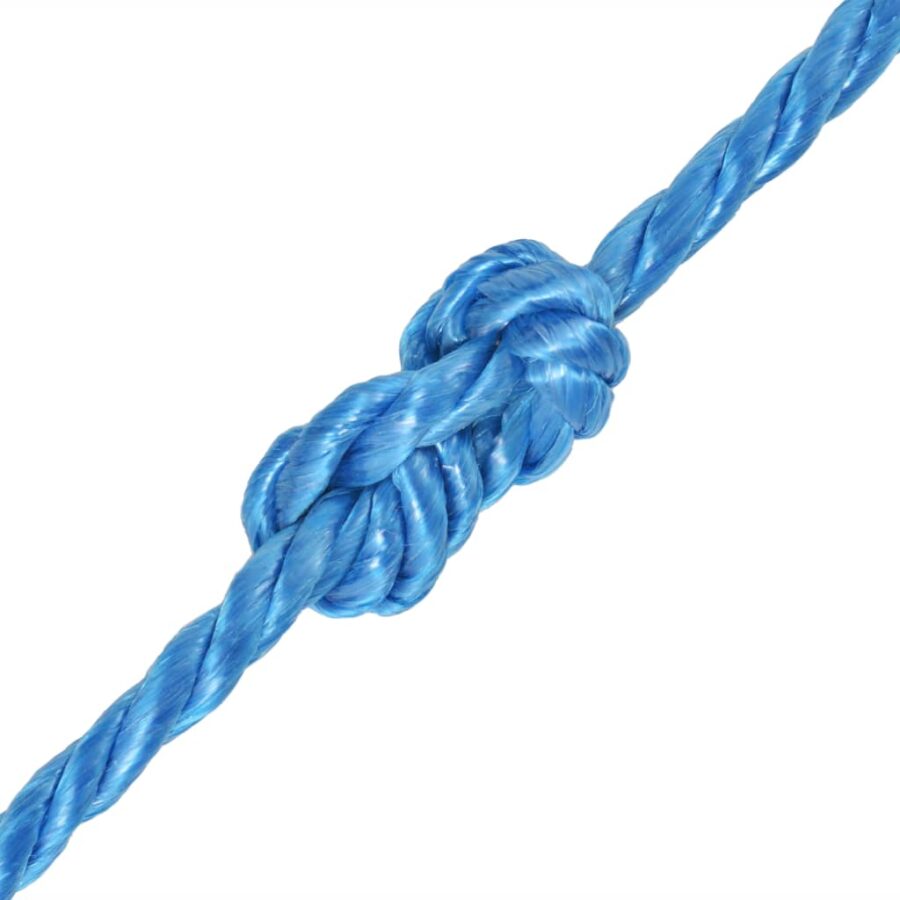 Touw gedraaid 16 mm 100 m polypropyleen blauw - Afbeelding 2