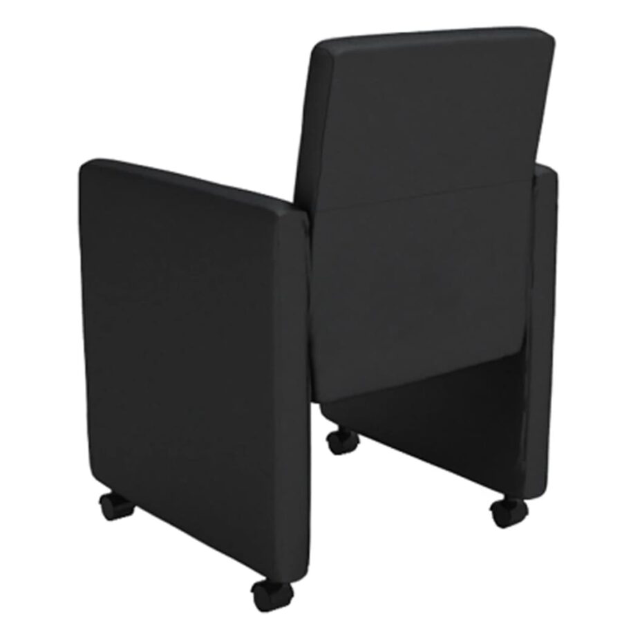 Eetkamerstoelen 4 st kunstleer zwart - Afbeelding 4