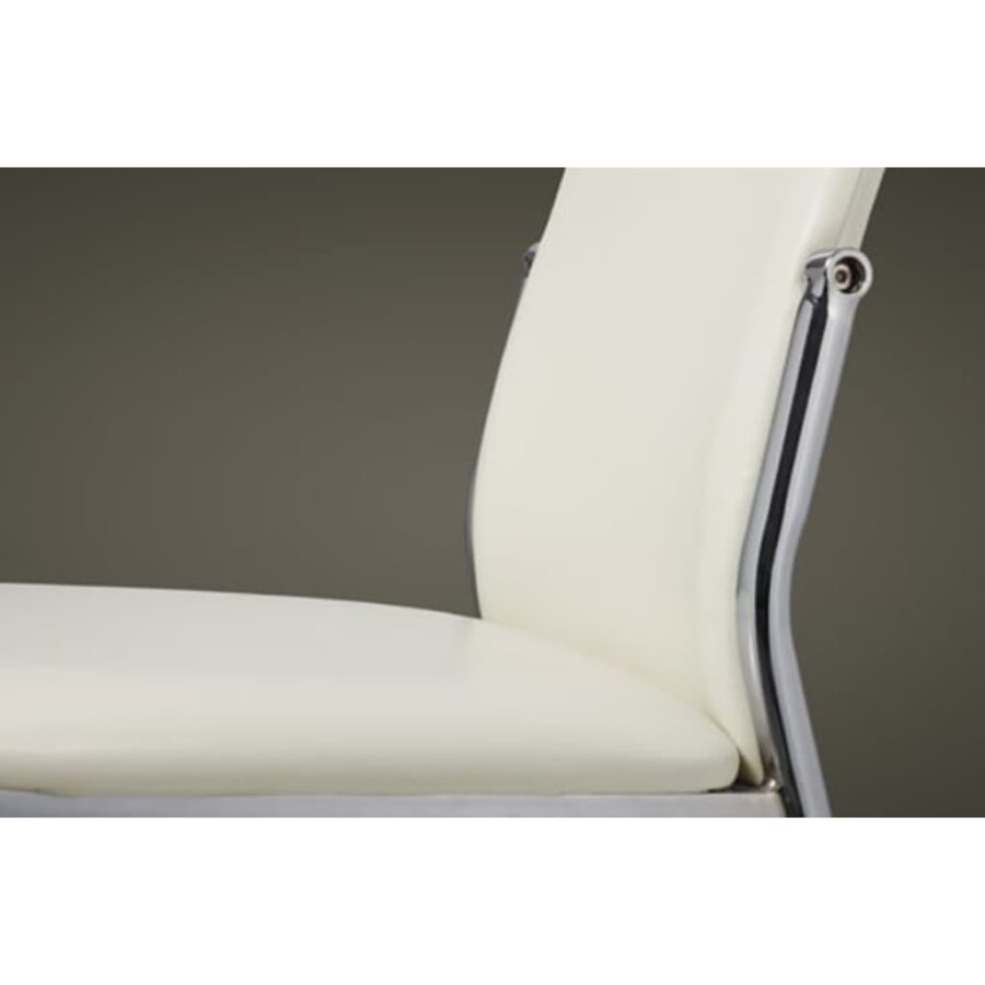 Eetkamerstoelen 6 st kunstleer wit - Afbeelding 5