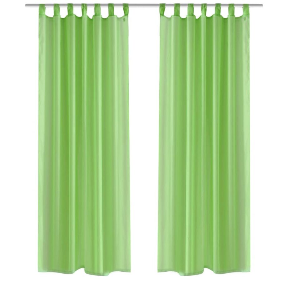 Gordijn Appelgroen 140x225 cm (2 stuks)