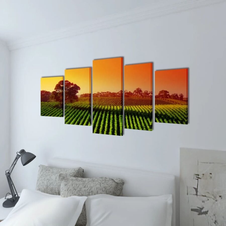 Canvas muurdruk set velden 100 x 50 cm - Afbeelding 2