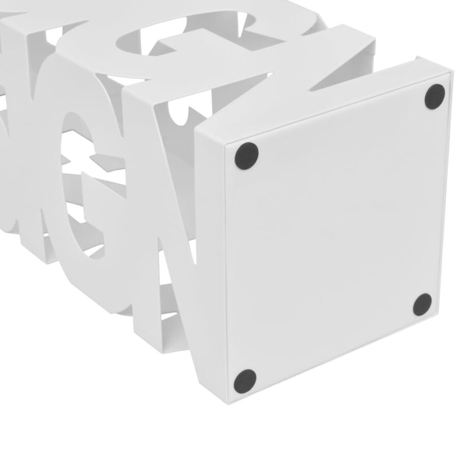 Paraplu- en wandelstokhouder wit vierkant staal 48,5 cm - Afbeelding 4