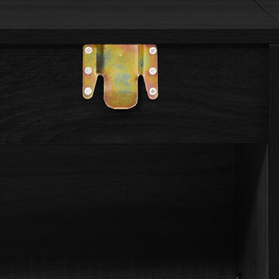 2-delige Badkamermeubelset bewerkt hout zwart - Afbeelding 6