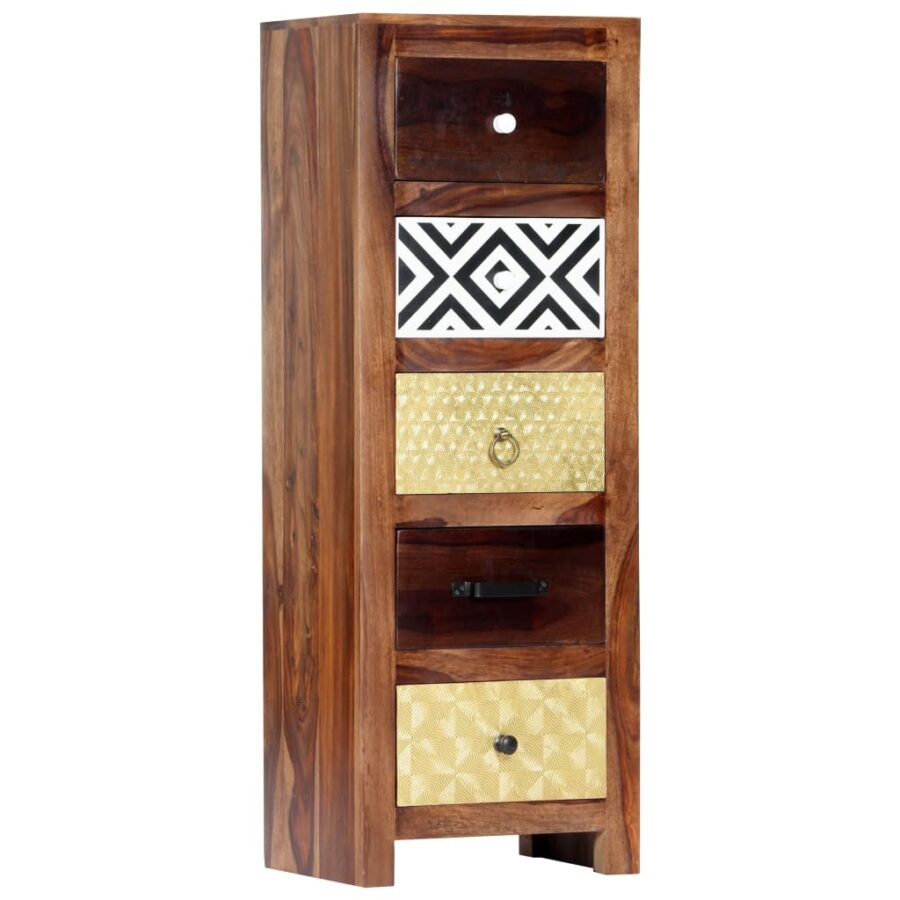 Bijzetkast 40x30x110 cm massief sheeshamhout - Afbeelding 10