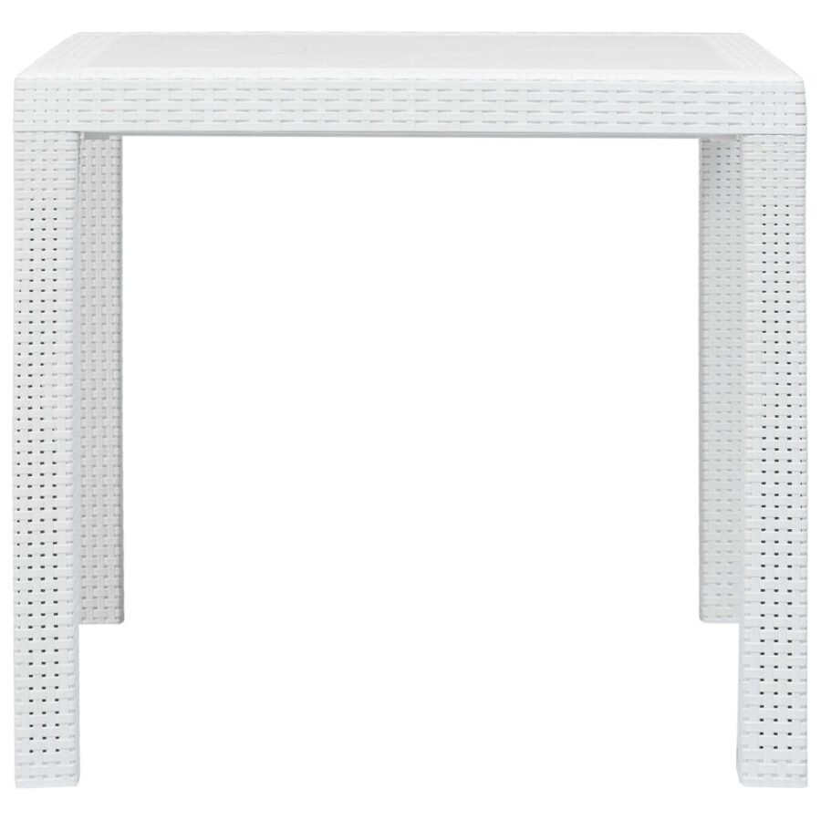 5-delige Tuinset rattan-look kunststof wit - Afbeelding 8