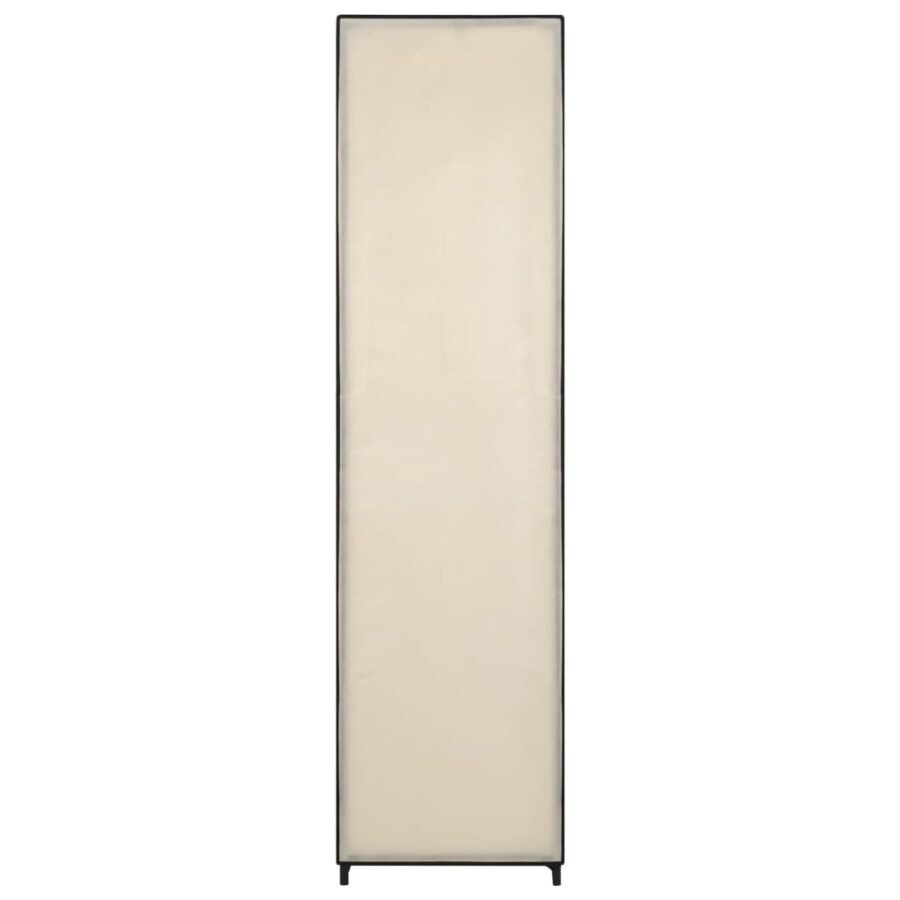 Kledingkast met 4 vakken 175x45x170 cm crème - Afbeelding 6