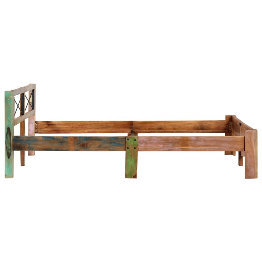 Bedframe massief gerecycled hout 160x200 cm - Afbeelding 5
