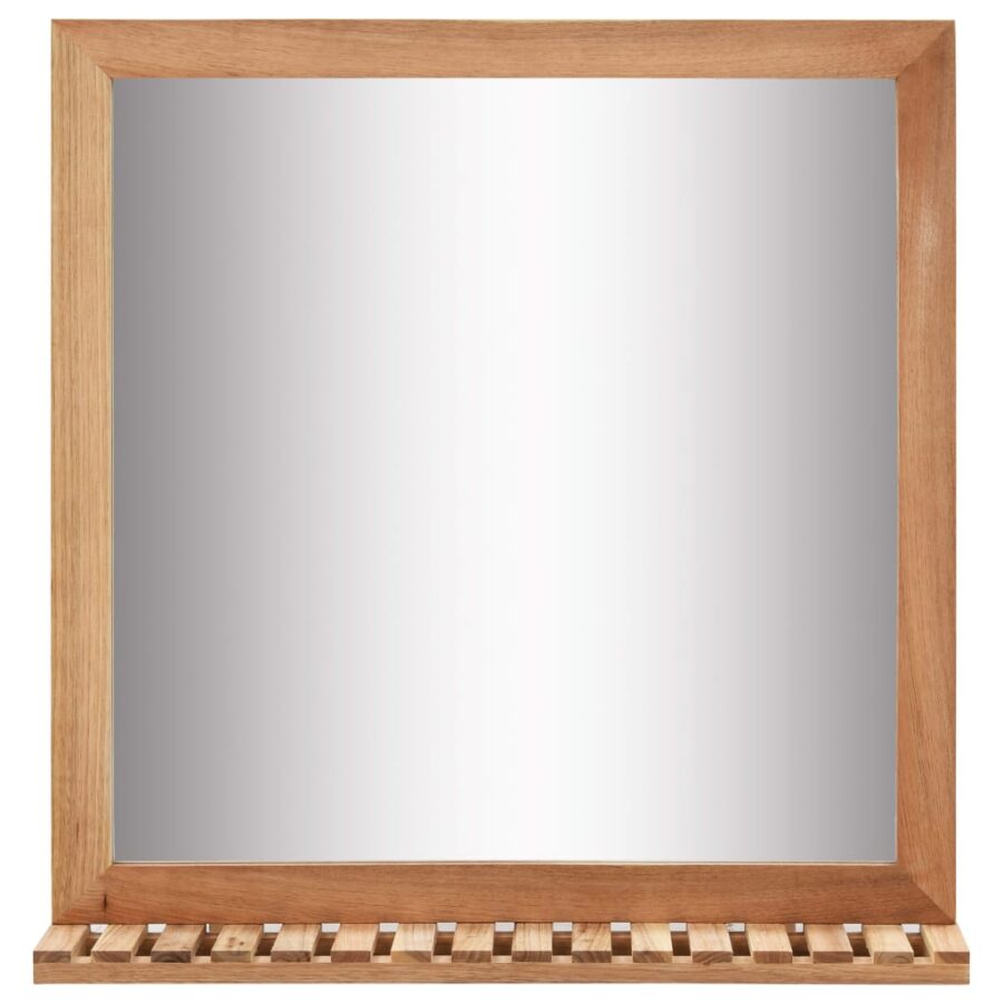 Badkamerspiegel 60x12x62 massief walnotenhout - Afbeelding 2
