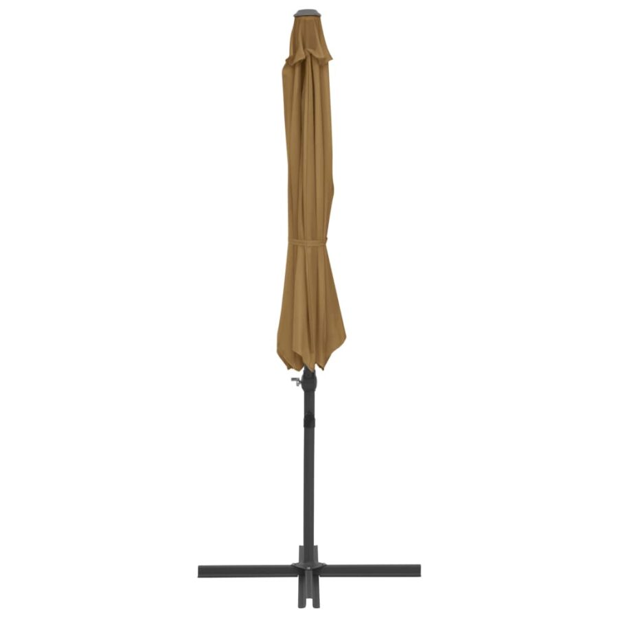 Parasol met draagbare voet taupe - Afbeelding 5