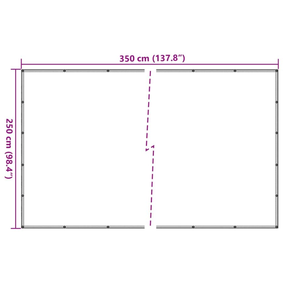 Aanhangwagennet 2,5x3,5 m HDPE zwart - Afbeelding 7