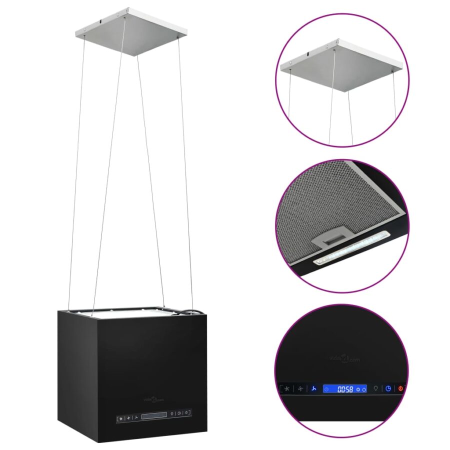 Afzuigkap hangend met aanraaksensor LCD 37 cm staal - Afbeelding 2