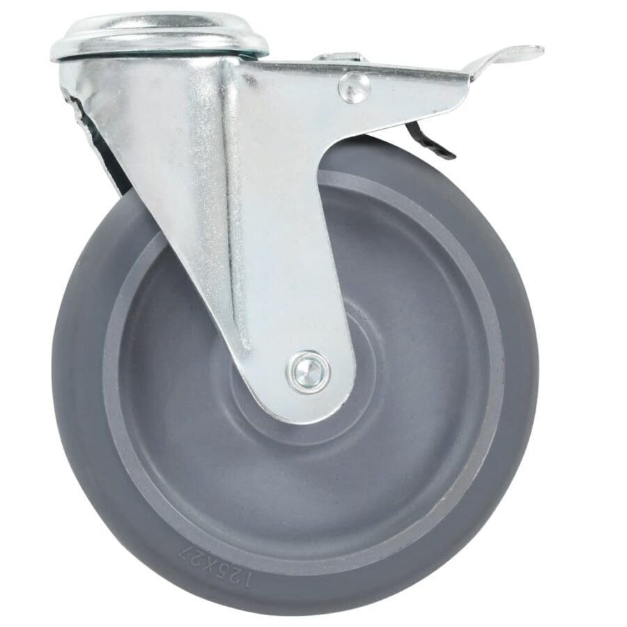 32 st Zwenkwielen met boutgaten 125 mm - Afbeelding 6