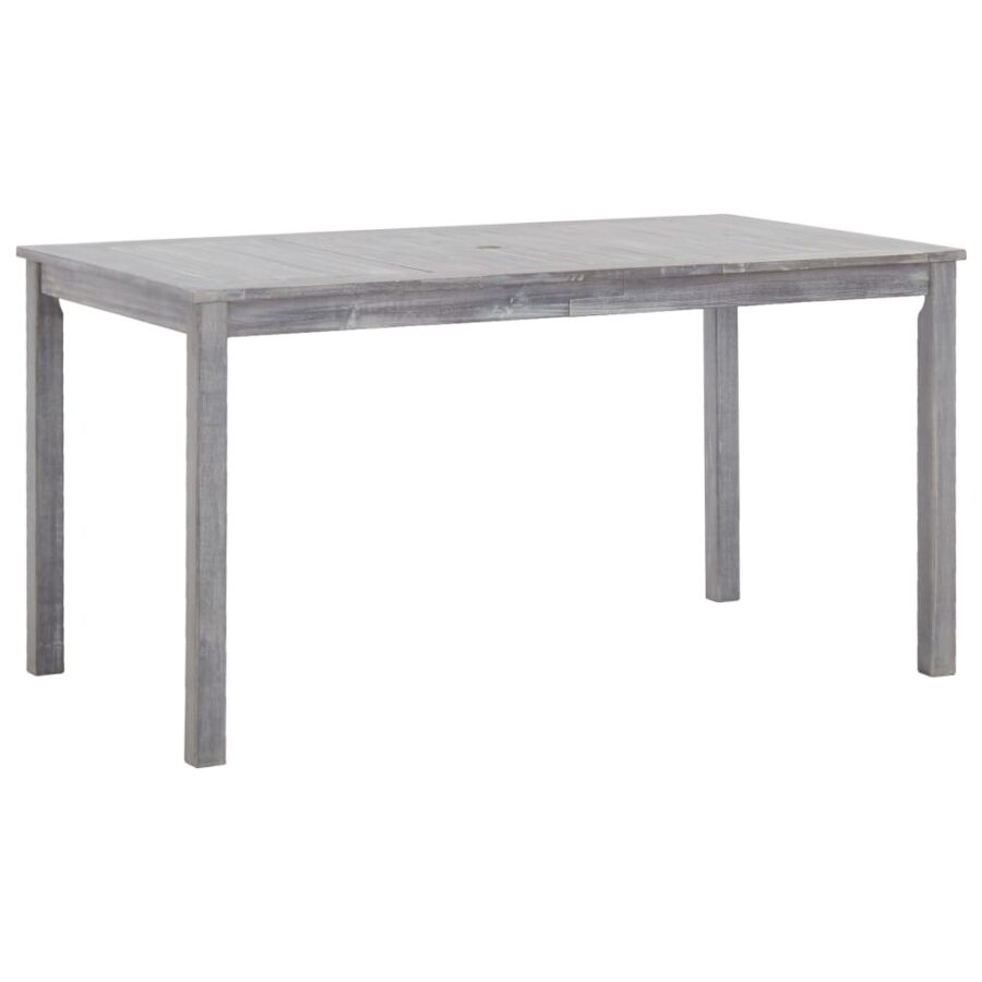 5-delige Tuinset massief acaciahout grijs - Afbeelding 2
