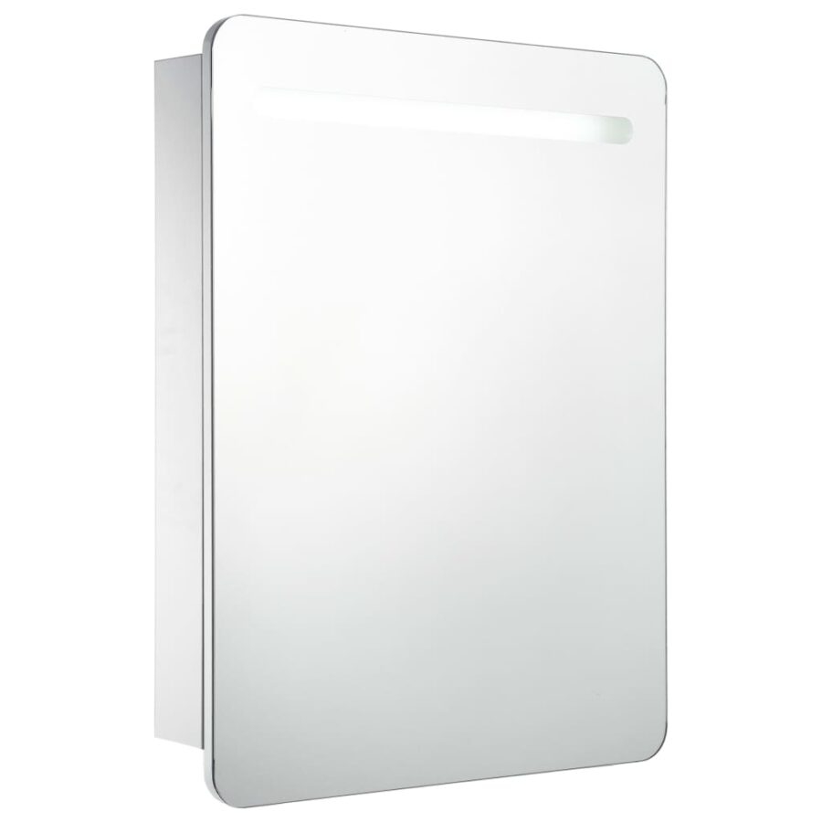 Badkamerkast met spiegel en LED 60x11x80 cm - Afbeelding 2