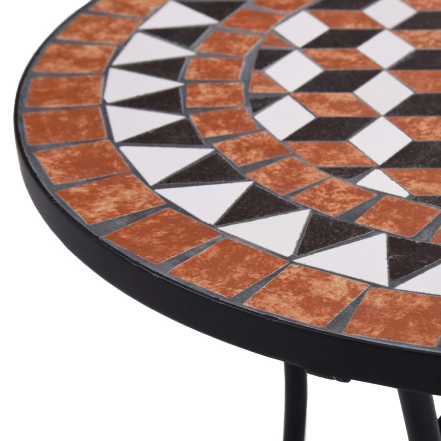 Bistrotafel mozaïek 60 cm keramiek bruin - Afbeelding 4
