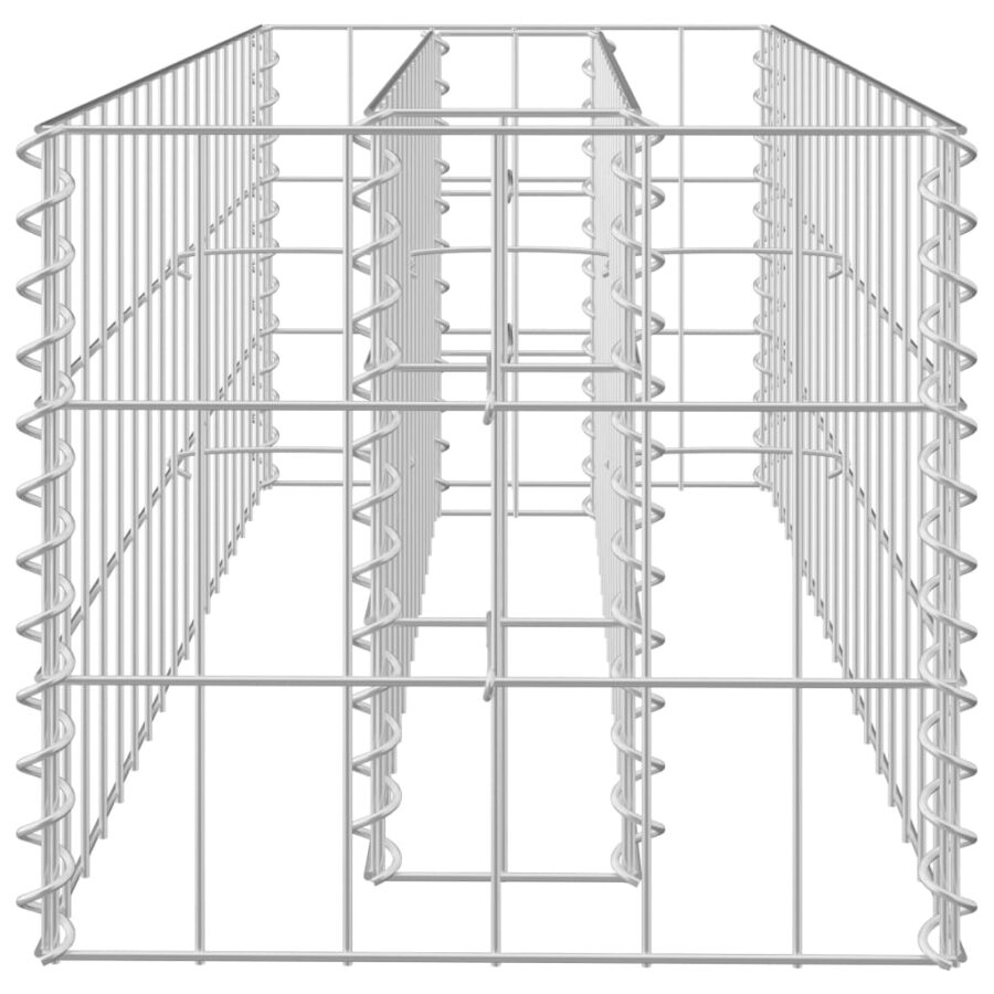Gabion plantenbak verhoogd 90x30x30 cm gegalvaniseerd staal - Afbeelding 5