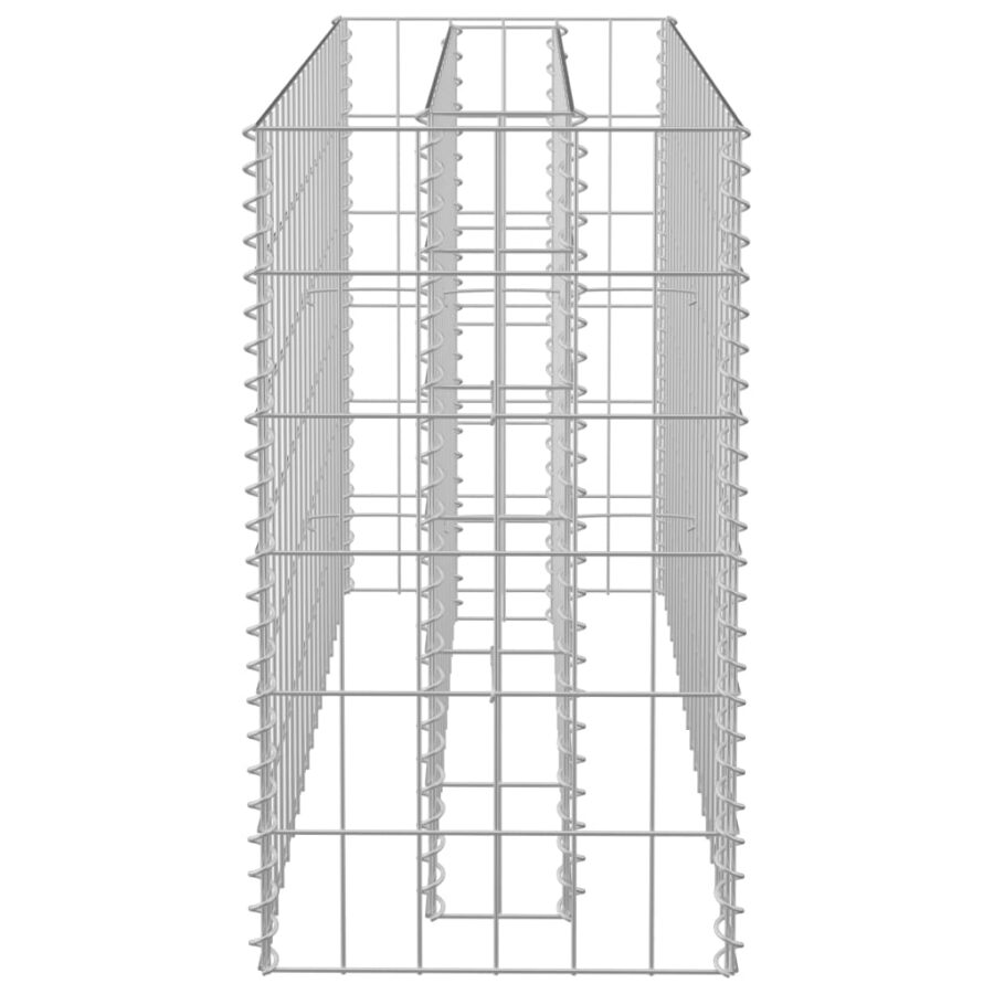 Gabion plantenbak verhoogd 90x30x60 cm gegalvaniseerd staal - Afbeelding 5