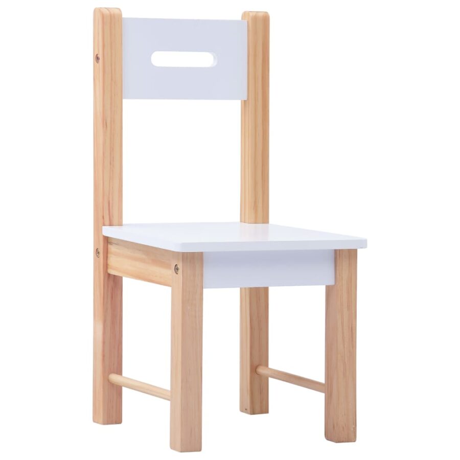 3-delige Kindertafel- en stoelenset krijtbord zwart en wit - Afbeelding 12