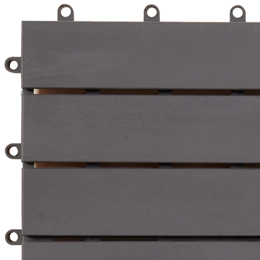 Terrastegels 10 st 30x30 cm massief acaciahout greywash - Afbeelding 7