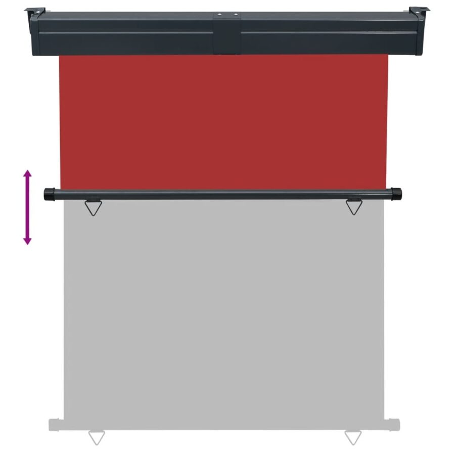 Balkonscherm 145x250 cm rood - Afbeelding 5