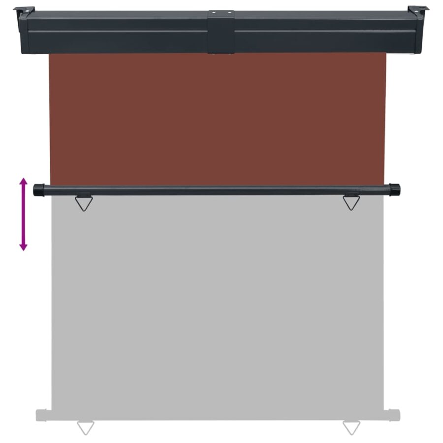 Balkonscherm 175x250 cm bruin - Afbeelding 5