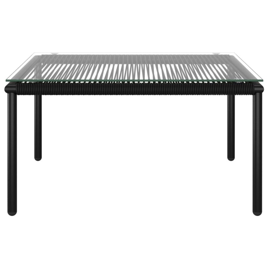 6-delige Loungeset met kussens PVC zwart - Afbeelding 5