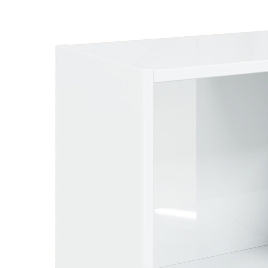 Boekenkast met 3 schappen 40x24x109 cm hout hoogglans wit - Afbeelding 7