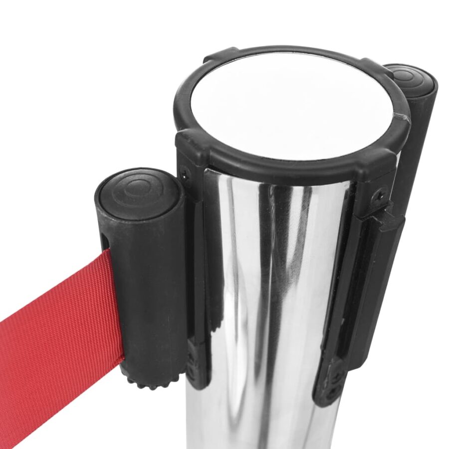 Afzetkoord uittrekbaar 200 cm rood - Afbeelding 4