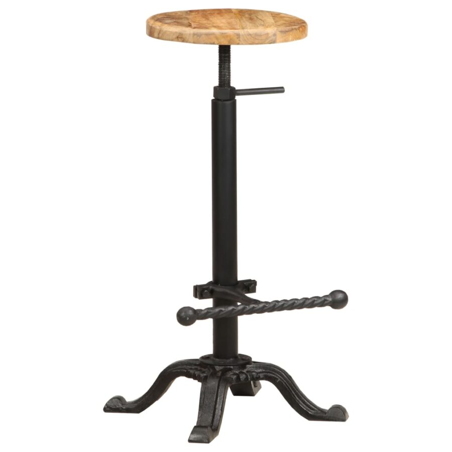 Barstoelen 2 st massief mangohout - Afbeelding 8