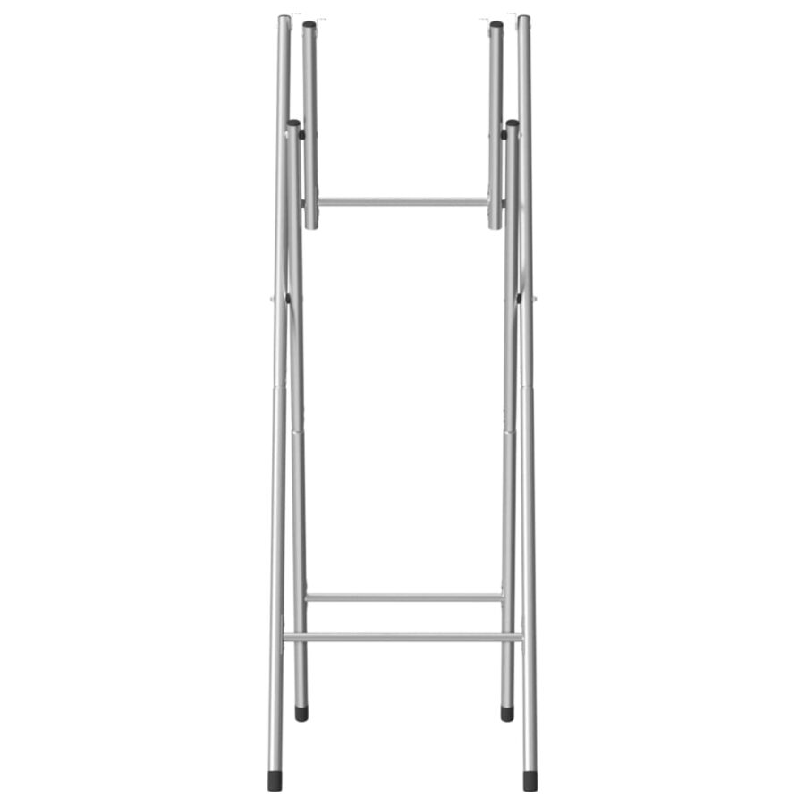 Bartafelpoten inklapbaar 45x53x108 cm staal zilverkleurig - Afbeelding 4